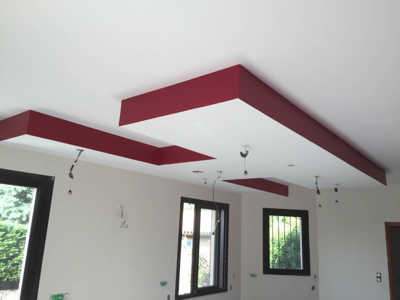 Fabrication coffrage plafond  d caiss  lumineux avec  spots 