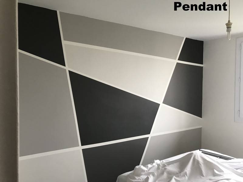 Rénovation de chambre complète avec création d'une déco tête de lit à Colomiers peintre Colomiers