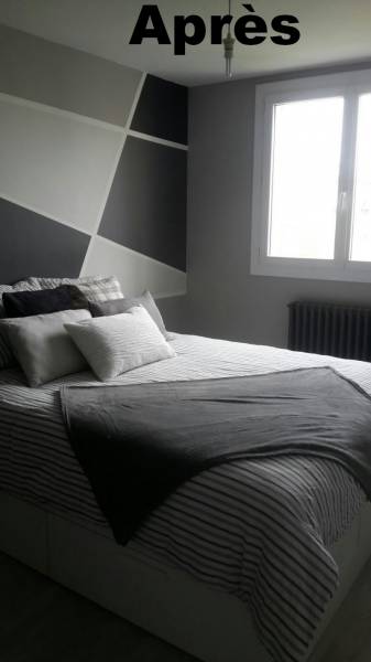 Peintre en bâtiment tête de lit déco sur Colomiers